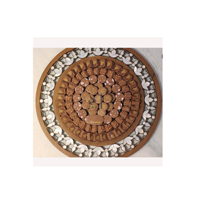 Plateau en bois pour chocolats, cadeau d'affaires, 3 compartiments, pour biscuits et bonbons, plateau décoratif - Product Image 3