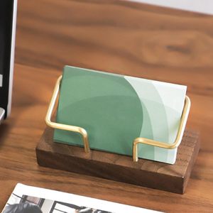 Elegant Solid Brass Card Holder for Office Desk Modern Visiting Card Display Stand for Home Reception Counter Decor - Product Image 5