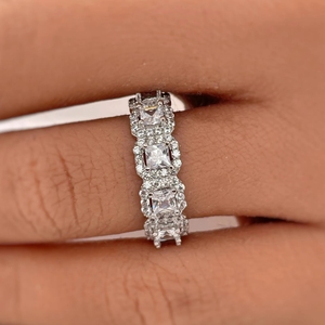 Nouvelle Collection : Bague de Fiançailles en Argent 925 Anti-ternissement, Moissanite VVS Taille Coussin, Bijou Hip Hop Bling, Certifiée IGI pour Mariage et Fêtes - Product Image 3