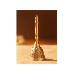 Traditional Brass Polished Handheld Bell for Church And Pooja <b>Mandir</b> Use At Wholesale and Cheap Direct Metcraft price From India - Product Image 6