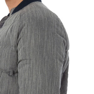 Men's Casual Woolen Bomber <b>Jacket</b> with Nylon Shell Winter <b>Work</b> <b>Jacket</b> Zipper Closure Front Logo Solid Pattern Streetwear Style - Product Image 5