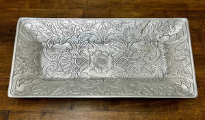 Bandejas rectangulares de latón para servir y decorar, con diseño en relieve, aptas para lavavajillas y microondas, gran venta. - Product Image 4