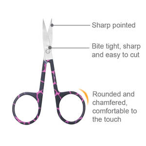 Ciseaux à cuticules professionnels de haute qualité en acier inoxydable à lame droite avec manche en plastique, finition miroir, vente en gros ANAAIF - Product Image 3