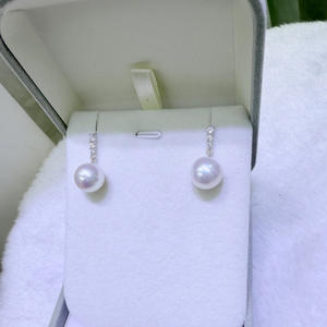 ต่างหูมุกน้ำจืดทรงหยดน้ำ จูจี้ ซานเซีย ลake ออโรร่า ขนาด 10-11 มม. รูปทรงกลมสมบูรณ์แบบ ไร้ตำหนิเกือบทั้งหมด ขายส่ง - Product Image 1