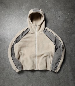 Men's Black <b>Fleece</b> <b>Jacket</b> Hooded Zipper Closure Windproof Casual Winter Outerwear Regular Fit Sherpa <b>Lining</b> Reversible - Product Image 1