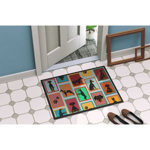 Doberman Pinscher paillasson antidérapant et lavable à poils bas tapis d'entrée intérieur/extérieur 24H X 36W pour porte d'entrée - Product Image 4