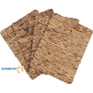 Best New Collection Water Hyacinth Wicker Coaster Round Table <b>Placemat</b> Eco Friendly Durable Table Setting Accessories - Product Image 4