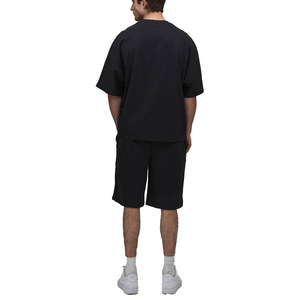 Men's Comfortable Cotton Summer Tracksuit Crew Neck T Shirt And Matching Shorts Casual Sportswear Two Piece <b>Set</b> - Product Image 3