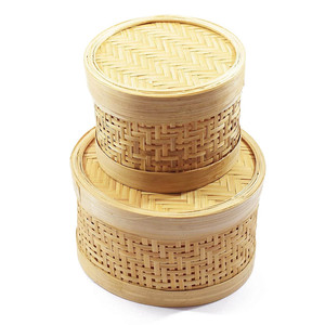 Mejor lonchera de bambú con descuento para adultos y niños, caja bento para almacenamiento, cesta para frutos secos con tapa - Product Image 2