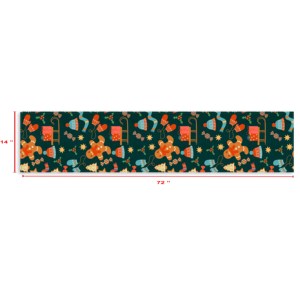 Modern Christmas Printed Design 100% Cotton Table <b>Runner</b> Rectangle Shape for Home Decoration OEM Supplier - Product Image 6