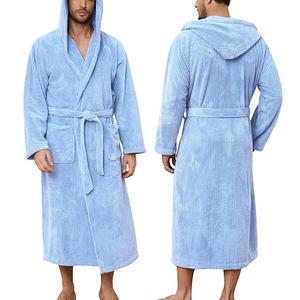 Nouvel arrivage : Peignoir de luxe unisexe à capuche, imprimé personnalisé, en satin noir et flanelle, pour homme, doux, idéal pour la maison, la salle de bain et le sommeil. - Product Image 2