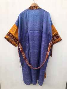 Kimono de Seda Estilo Sari, Vintage Indio, Reciclado, Túnica para Mujer, para Playa, Fiesta, Bikini, Vestido de Novia, para Verano, Venta al Por Mayor - Product Image 4