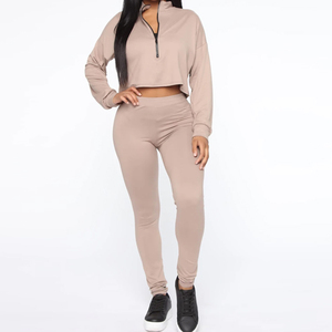 Ensemble de survêtement unisexe gris à capuche, manches longues, couleur unie, vêtement décontracté, matière polaire, coupe régulière, séchage rapide, avec poche - Product Image 1