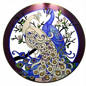 Revestimiento de Pared de Mosaico de Vidrio de 10 mm de Espesor, Diseño Personalizado, Corte a Mano, Elementos Tradicionales, Ecológico, Resistente al Agua, Brillante/Mate - Product Image 4