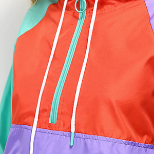 Veste coupe-vent pour femme avec panneaux réfléchissants, fermeture éclair quart de tour, manches longues, design multi-poches, veste de pluie - Product Image 5