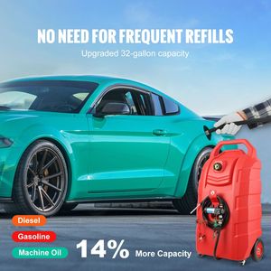 Serbatoio Portatile per Carburante da 32 Galloni con Ruote e Pompa 12V DC per Benzina/Diesel - Product Image 2
