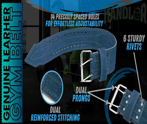 เข็มขัดยกน้ำหนักหนังวัวแท้ ปรับได้ สำหรับผู้ชายและผู้หญิง  รองรับเอวสำหรับการฝึกครอสฟิต นักกีฬา และเพาเวอร์ลิฟติ้ง - Product Image 5