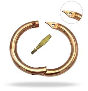 Anillo de cobre estándar para ganado, instrumento veterinario para control nasal de animales de granja - Product Image 1