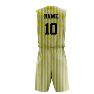 Ensemble d'uniformes de basketball personnalisés – Maillots de basketball de qualité supérieure et confortables, réversibles et respirants - Product Image 2