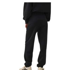 Pantalon de jogging en coton noir avec logo personnalisé, unisexe, taille haute, coupe ample, OEM, marque privée, vente en gros - Product Image 5