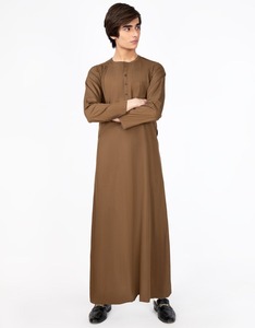 <b>Men</b> Juba Traditional Full Length Muslim Robe Comfortable Long Sleeve Breathable Material Loose Fit Islamic Clothing - Product Image 1