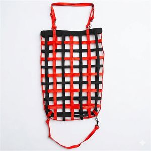 SHAHI INTERNATIONAL SI-HB-08 Bolsa de Heno de Alimentación Lenta para Caballos, Roja y Negra, de Malla de Polipropileno, con Correas Ajustables y Cómodas - Product Image 4