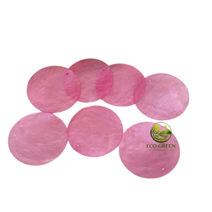 Disco de Concha de Capiz Natural OEM, Redondo, con Doble Orificio, Concha Decorativa para Adorno del Hogar, Campanas de Viento y Fabricación de Manualidades - Product Image 4