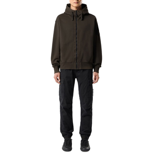 Sweat à capuche zippé surdimensionné premium pour homme en molleton de coton biologique, teint en pièce, avec logo personnalisé, fabricant OEM et marque privée - Product Image 2