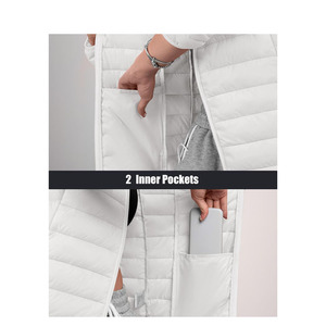 เสื้อแจ็คเก็ตพัฟเฟอร์ผู้หญิงแบบมีฮู้ด แขนยาว เย็บด้วยเครื่องจักร รุ่นใหม่ รับผลิตแบรนด์ส่วนตัว - Product Image 4