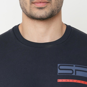 Survêtement pour homme en coton doux imprimé avec logo personnalisé, manches longues, pantalon avec cordon de serrage - Product Image 5