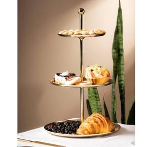 Soporte de metal esmaltado de 1 nivel para pasteles, bandeja de metal para frutas, exhibidor de postres, soportes para cupcakes, herramientas para pasteles de la India - Product Image 6