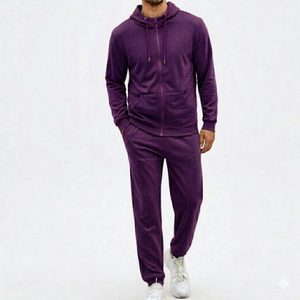 Mens winter hooded sweat <b>suit</b> tracksuit casual athletic plus size cotton blend breathable warm soft comfortable jogging wear - Product Image 5