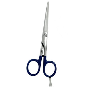 Professional High Quality German Stainless Steel Right-Handed <b>Barber</b> Scissors Silver Blue Medium Handle Ring Sharp <b>Blade</b> Hair - Product Image 4