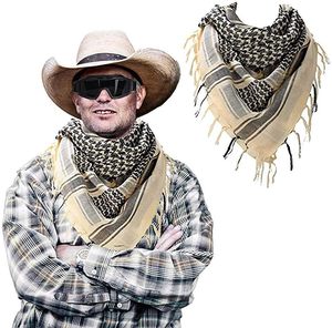 Shemagh tactique unisexe personnalisé en coton 100% pour le désert, Keffiyeh arabe, écharpe tactique 110x110cm, couvre-tête et cou pour le désert - Product Image 4