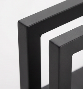 Porte-serviettes en acier inoxydable au design moderne fait main, métal noir thermolaqué, pour hôtel et accessoire de table. - Product Image 2