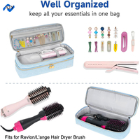 Étui de voyage double couche compatible avec la brosse sèche-cheveux Revlon One-Step, le volumateur/coiffeur, les outils chauffants, sac de rangement portable
