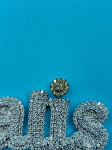 Pendentif personnalisé en moissanite avec nom, en argent 925 plaqué rhodium, lettres serties de pierres, style hip-hop, pour fiançailles, unisexe, usage quotidien - Product Image 3