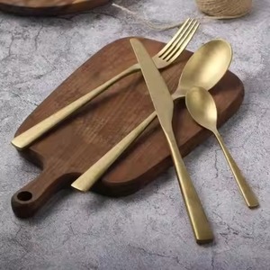 Royal <b>Gold</b> Brass Cutlery Set Stylish Dining Flatware Utensil Collection Elegant <b>Table</b> Decor For Wedding Banquet Dining - Product Image 3