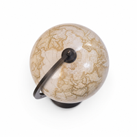 Globe décoratif vintage blanc pour table |   Globe terrestre en fer pour décoration de bureau |   Décoration de maison et de bureau de style antique