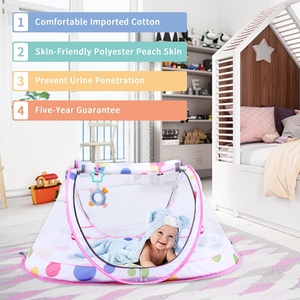 Bé muỗi <span class=keywords><strong>Net</strong></span> du lịch <span class=keywords><strong>cot</strong></span> có thể gập lại Pop Up xách tay siêu nhẹ trọng lượng bé bãi biển Lều trẻ em bé giường tán - Product Image 2