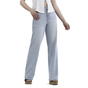 Pantalon en jean taille haute pour femme, style streetwear, coupe droite ample, denim délavé vintage, jean uni pour femme - Product Image 5