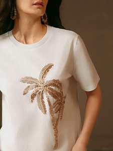 Fish Design Seed Beads <b>Top</b> With Embroidery Design Summer Casual Tank <b>Top</b> With Beaded Embroidery - Product Image 4