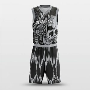 Ensemble de maillots de basket-ball sublimés personnalisés, violet, bleu, blanc, col en V, sans manches, évacuation de l'humidité, vêtements de sport unisexes pour adultes - Product Image 2