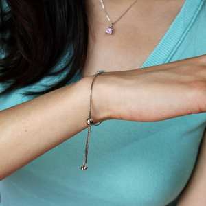 Bracelet tennis en zircon, argent sterling fin et délicat, argent 925, bracelet en zircon, cadeau d'anniversaire pour elle - Product Image 3