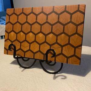 Fresh Arrival End Grain Honeycomb Cutting <b>Board</b>, Teak Acacia Wood, Handmade Kitchen Prep <b>Tool</b> Chopping <b>Board</b> - Product Image 1