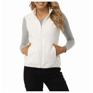 Nuevo Chaleco Térmico de Moda para Exteriores, Grueso, de Forro Polar, con Cremallera, Varios Colores, Deportivo, para Yoga, sin Mangas, con Patrón Sólido - Product Image 4