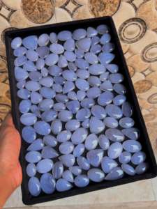 Wholesale Loose AAA Grade Natural Blue Chalcedony Cabochon Gemstone of Mixed Shape for healing <b>Stone</b> mahnaj <b>gems</b> supply - Product Image 3