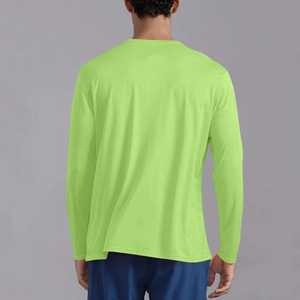 Camiseta de Manga Corta para Hombre, Cuello Redondo, Color Sólido, Secado Rápido, Transpirable, Tejido de Punto, Spandex/Poliéster, Corte Casual, Largo Regular, Verde - Product Image 3