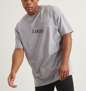 T-shirt Homme Personnalisé Coupe Boxy Oversize Court Col Rond 240 Grammes Coton Lourd Uni Streetwear - Product Image 4