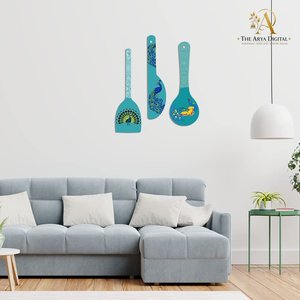 Decoración de Pared de Madera con Diseño Artístico de Pavo Real para Sala de Estar, Múltiples Poses, Artvibes - Product Image 4